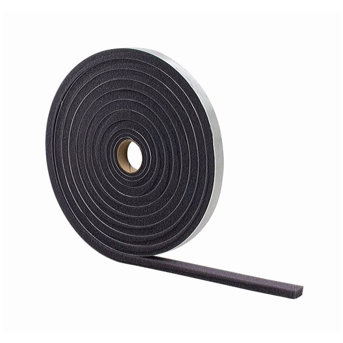 M-D 1/2" x 3/4" x 17' Gray Low Density Foam Tape Open Cell