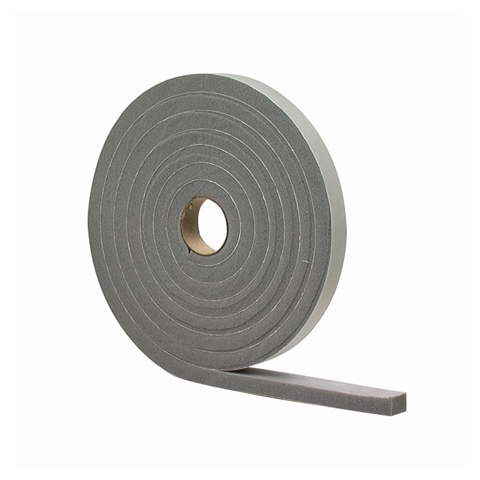 M-D 1/2" x 3/8" x 10' Gray Hi Density Foam Tape w/ Adhesive Closed Cell