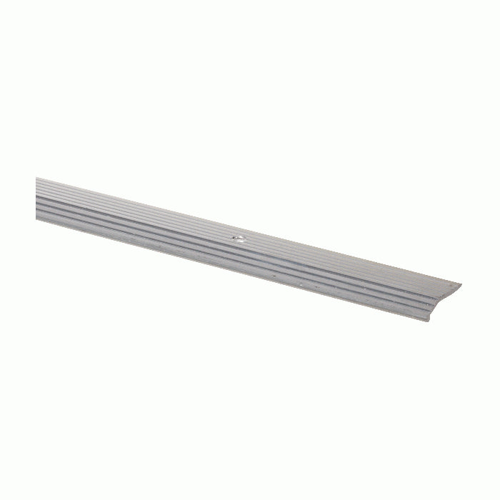 M-D 72" x 1" Silver Fluted Carpet Bar A707