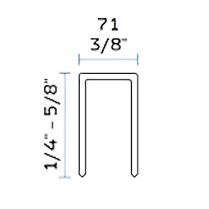 BeA 71/6NK 1/4" Galvanized Staple (Case of 18)