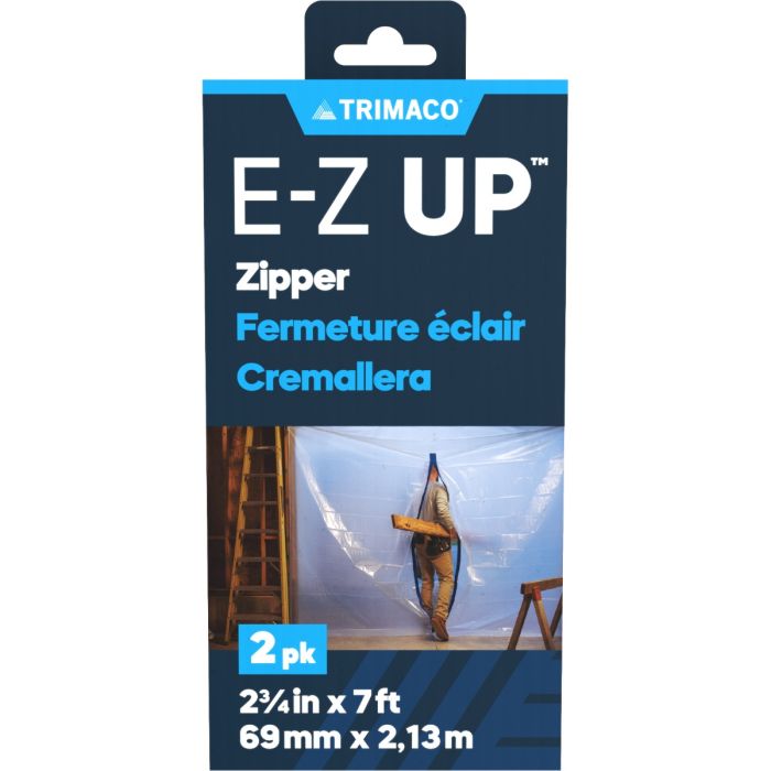 Trimaco 2.75" x 7' E-Z UP Peel and Stick Zippers (2pk)
