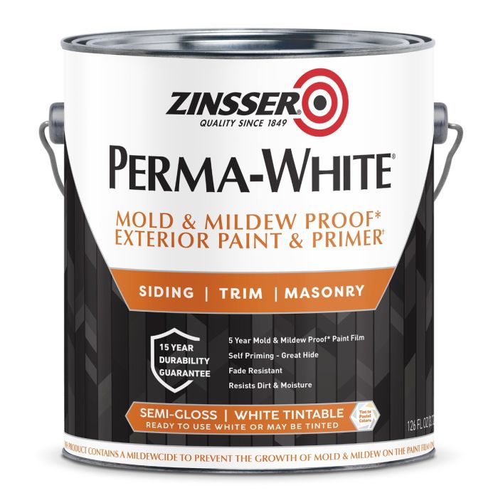 Zinsser Exterior Perma-White Mold & Mildew Proof Paints