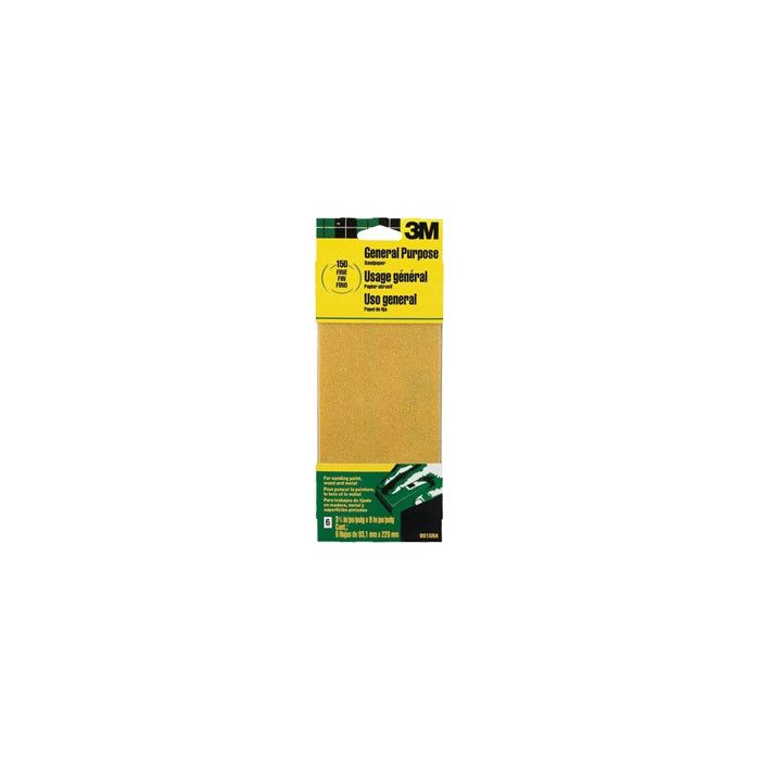 3M 3-2/3" x 9" Fine General Purpose Sanding Sheets (6pk)