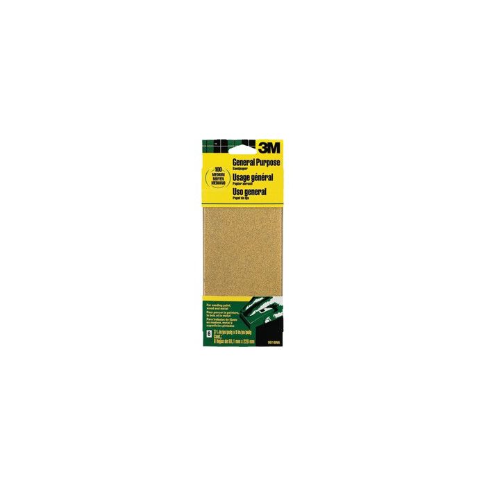 3M 3-2/3" x 9" Med General Purpose Sanding Sheets (6pk)