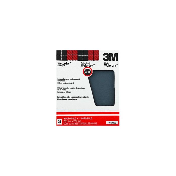3M 9" x 11" 400A Pro-Pak Wetordry Sanding Sheets (25pk)