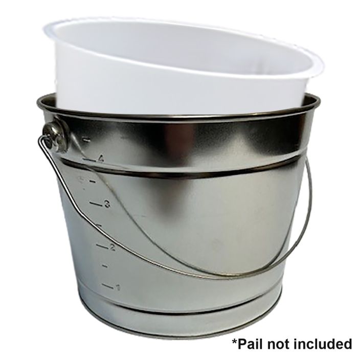 Midstate Plastics 5qt Clear Pail Liner Fits Metal/Plastic