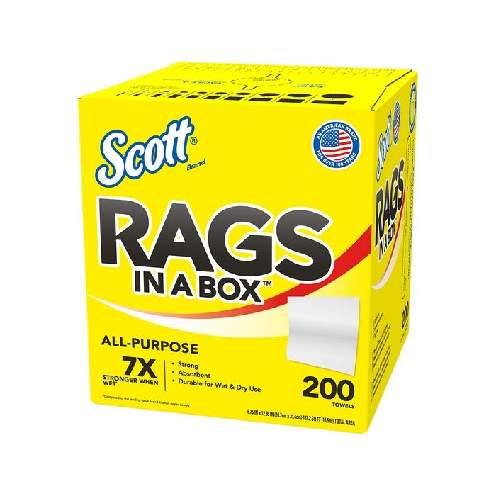 Scott White Rags In A Box 200 Sheets