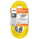 Prime Wire 12/3 SJTW Yellow Outdoor Extension Cords With Lighted Ends