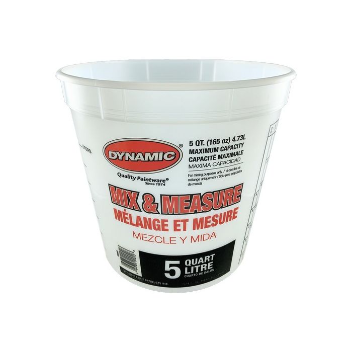 Dynamic 5qt Disposable Mix and Measure Cup Plus Ratios