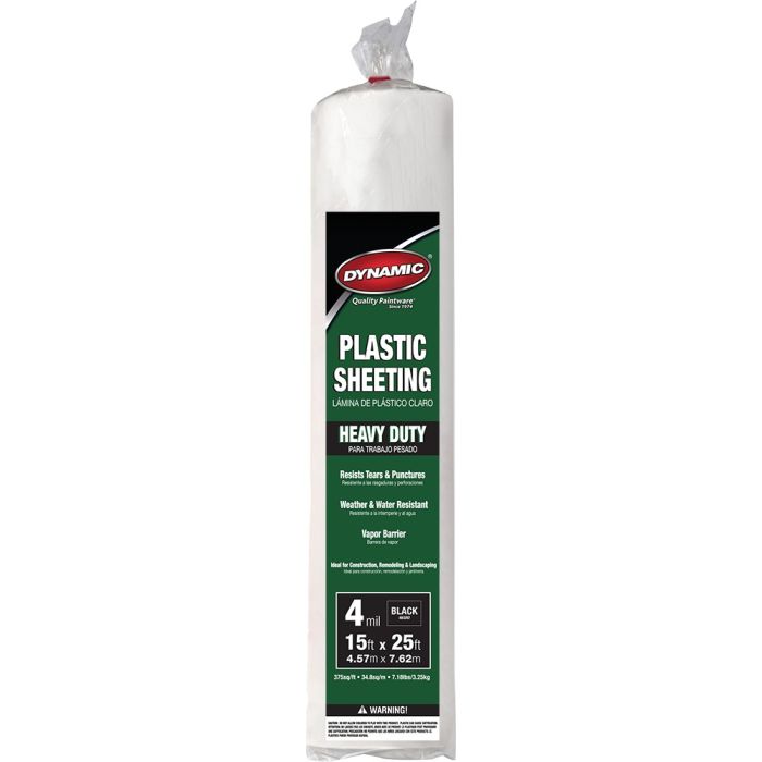 Dynamic 4' x 50' 4mil Black Plastic Sheeting