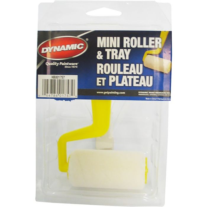 Dynamic 3" x 1/4" (75mm x 5mm ) Economy Mini Roller & Tray Kit