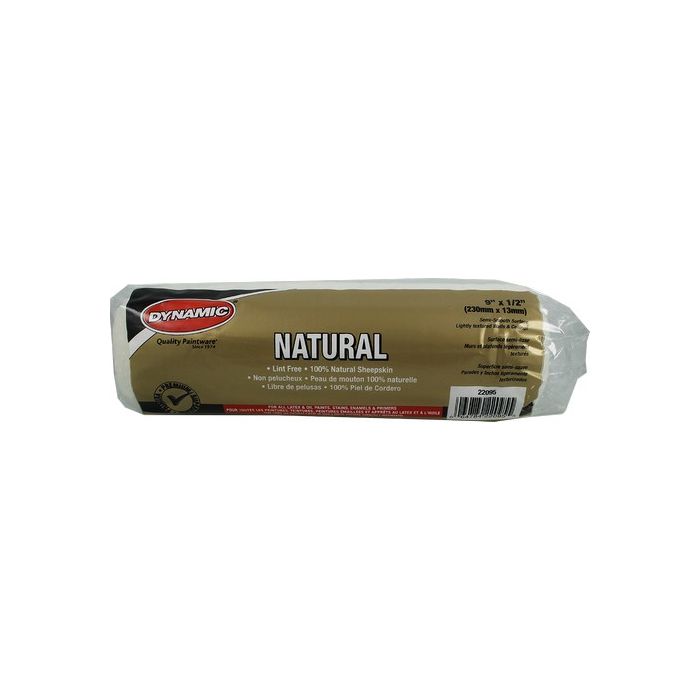 Dynamic 9" x 1/2" Nap Natural Sheepskin Roller Cover