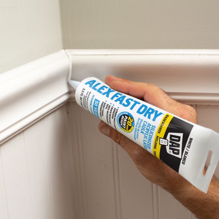 DAP 5.5oz White Alex Fast Dry Acrylic Latex Caulk Plus Silicone