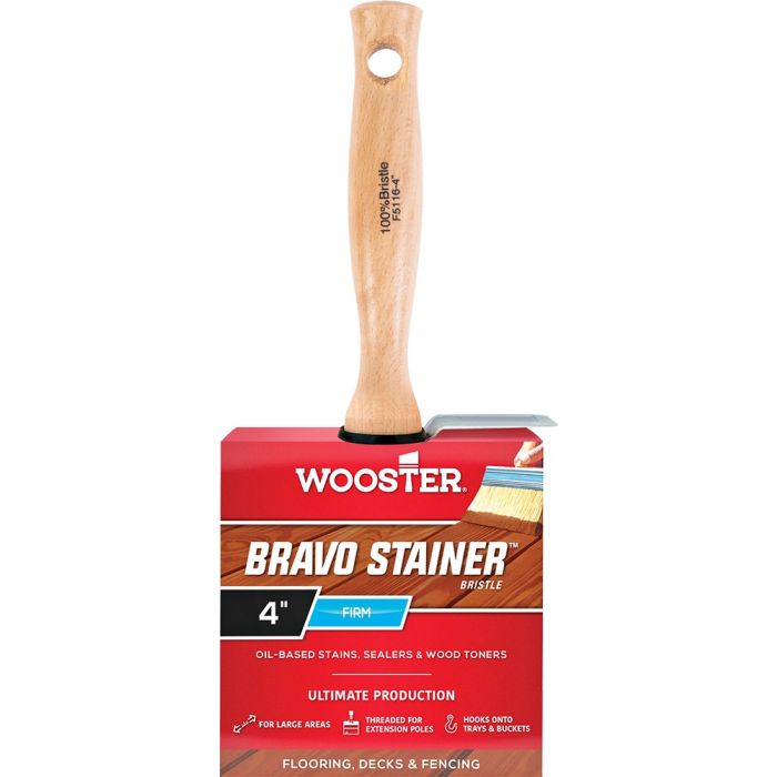 Wooster Bravo Stainer White China Bristle Stain Brushes