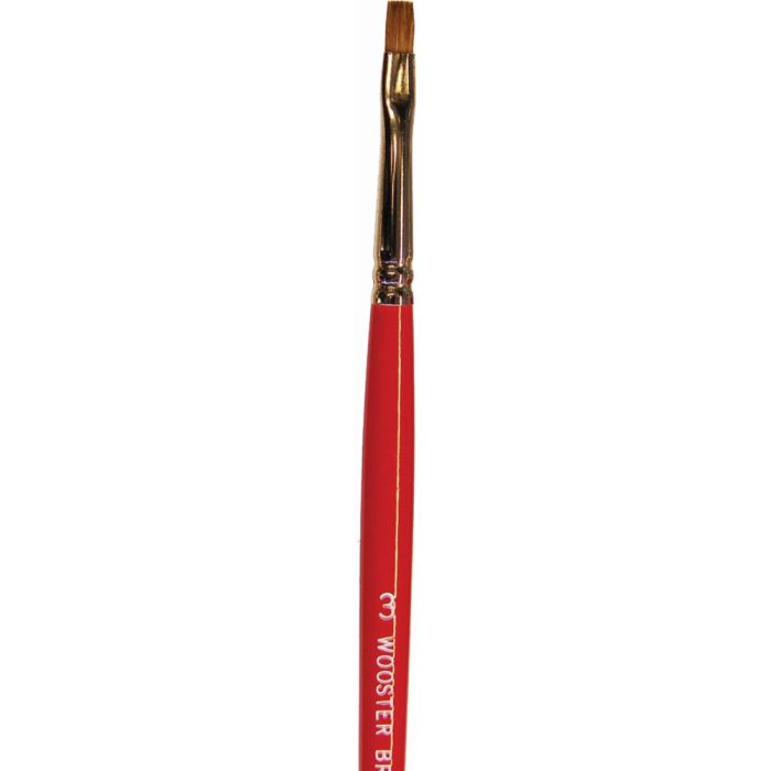 Wooster #3 Red Sable Oil Brights Artist Brush