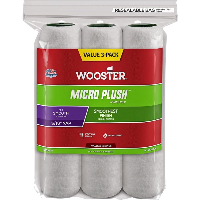 Wooster Micro Plush Microfiber Roller Covers