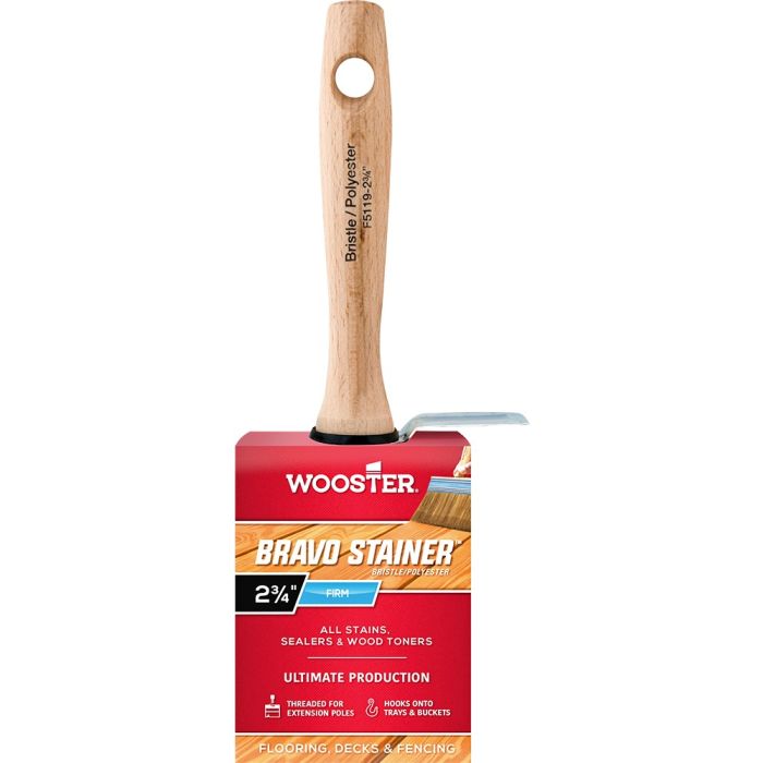 Wooster Bravo Stainer Bristle/Polyester Stain Brushes