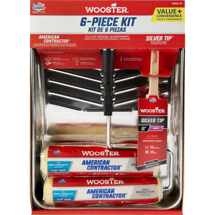 Wooster American Contractor Roller Kit (8pc)