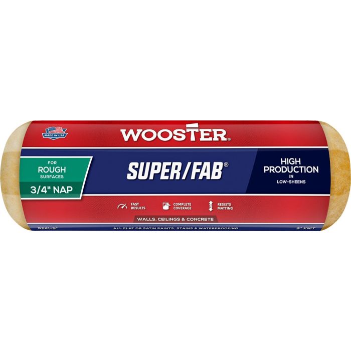 Wooster 9" x 3/4" Nap Super/Fab Roller Cover