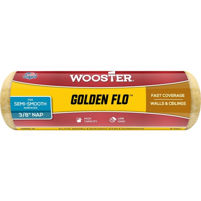 Wooster 9" x 3/8" Nap Golden Flo Roller Cover
