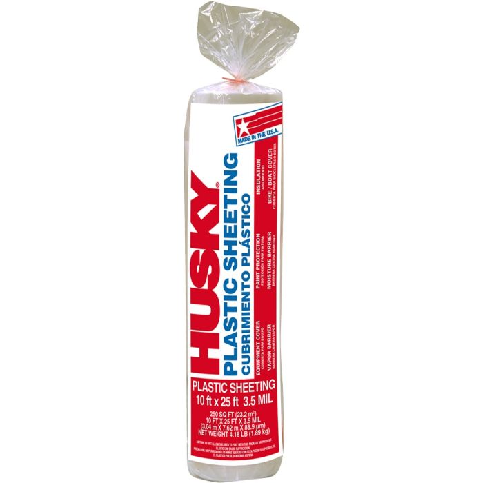 Husky Clear Polyethylene Plastic Sheeting