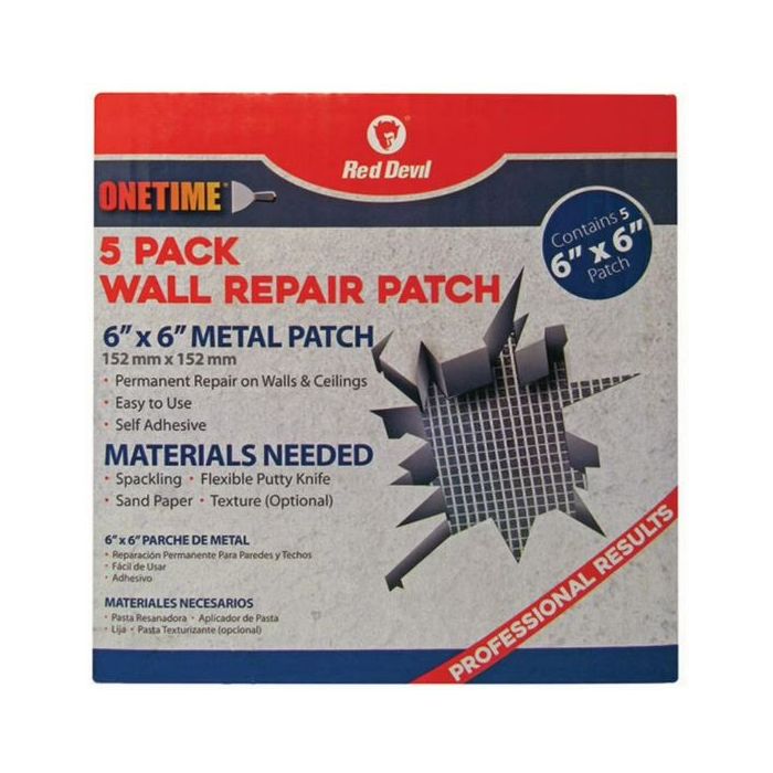 Red Devil 5 pack of 6" x 6" Onetime Wall Patches (5pk)