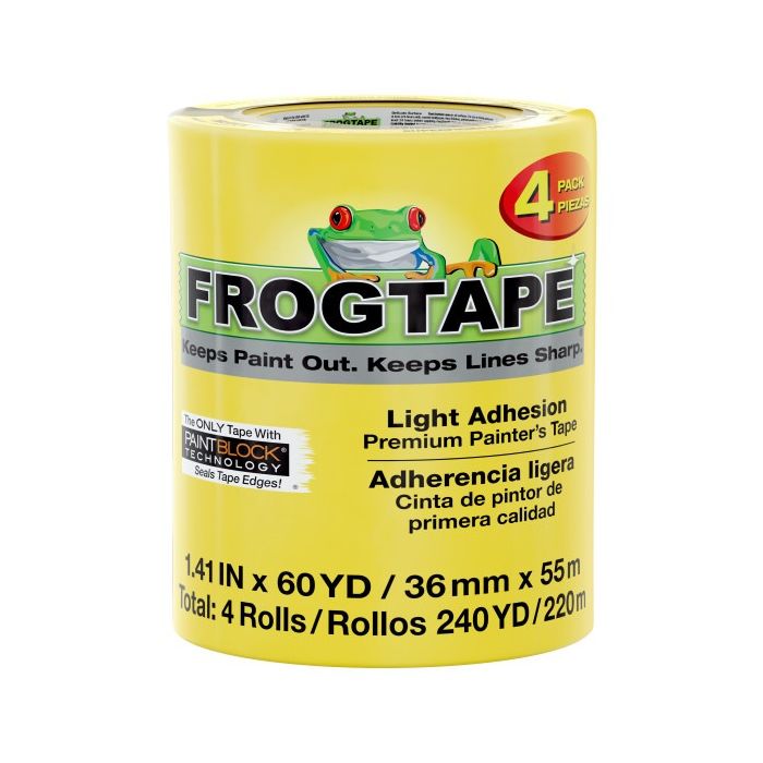 Frogtape 1.41" x 60yd Yellow Delicate Surfaces Painter's Tape (4pk)