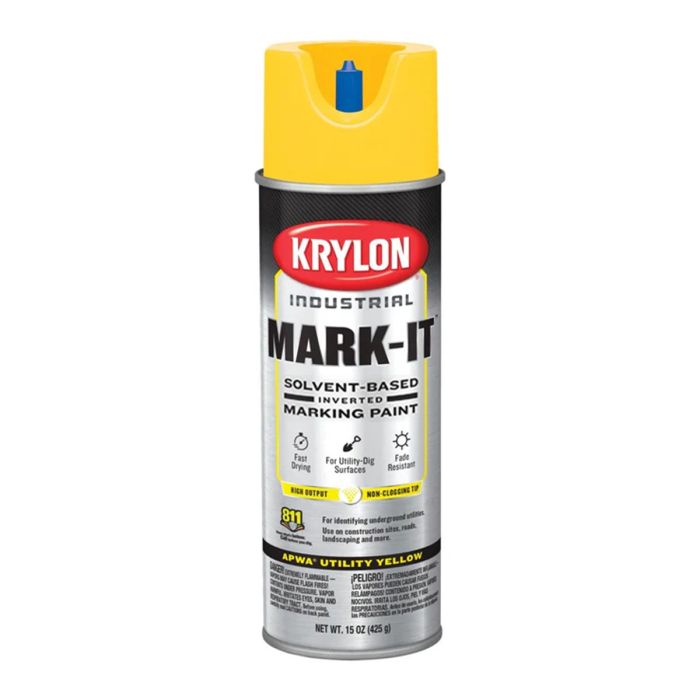Krylon 15oz APWA Inverted Marking Contractor Solvent Based Sprays