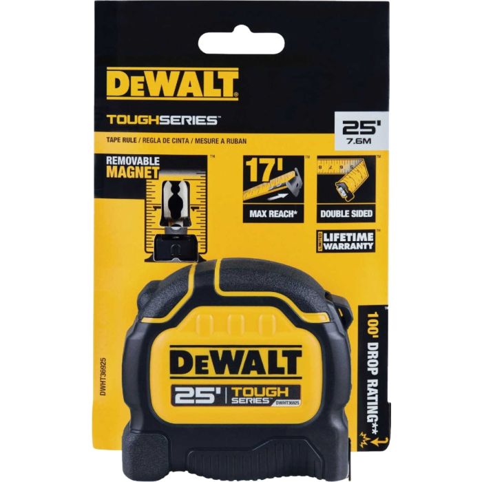 DeWalt 25' Tough Series Tape Measure