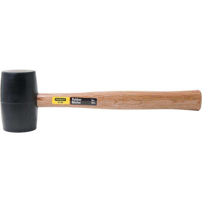 Stanley Tool 16oz Rubber Mallet w/Wood Handle