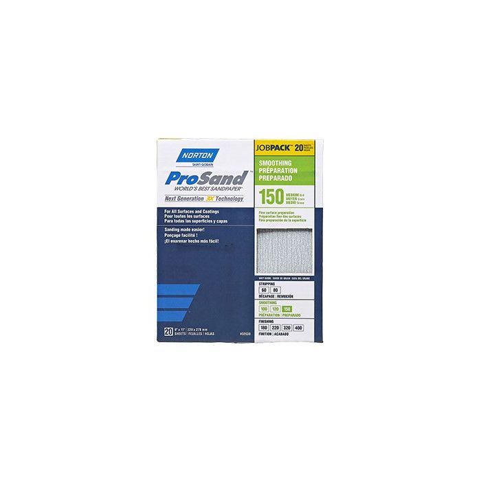 Norton 9" x 11" 150 ProSand Paper Sheets 20Pk