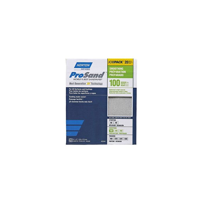 Norton 9" x 11" 100 ProSand Paper Sheets 20Pk