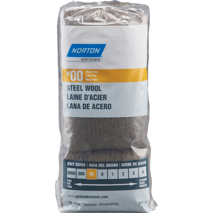 Norton Steel Wool 00 Very Fine 12Pk