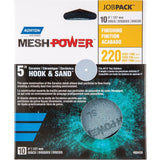 Norton 5" 220G Mesh Power Hook & Sand Sanding Disc - 10pk
