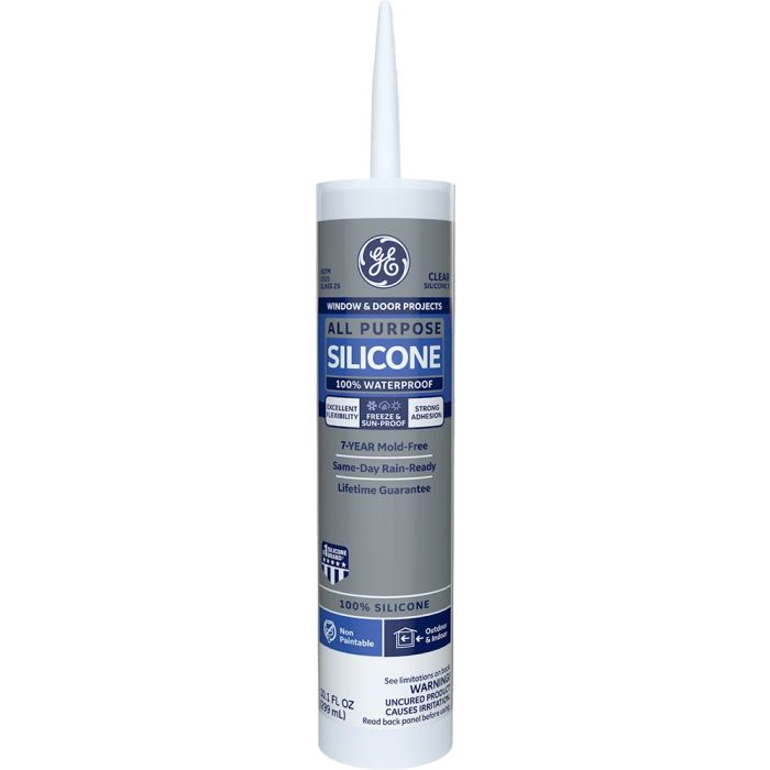 GE 10.1 oz Clear Window & Door Silicone I Sealant (IDH: 2795576)