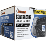 Frost King 3mil 42gal 32" x 50" Black Contractor Bags (20ct)