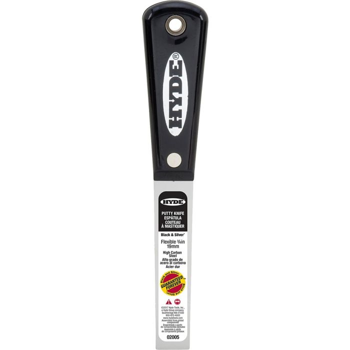 Hyde 3/4" Black & Silver Flex Putty Knife