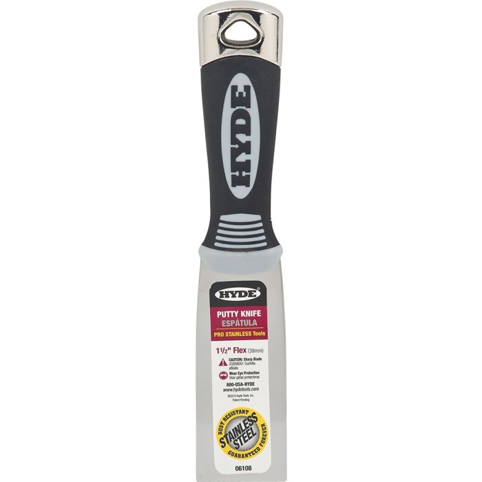 Hyde 1-1/2" Pro Stainless Flex Putty Knife Hammer Head