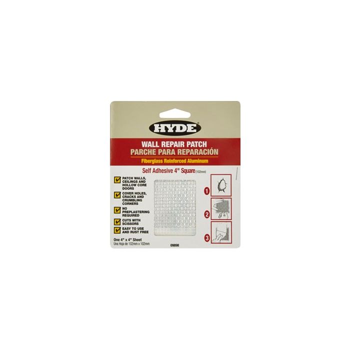 Hyde 4" x 4" Aluminum Self Adhesive Wall Patch