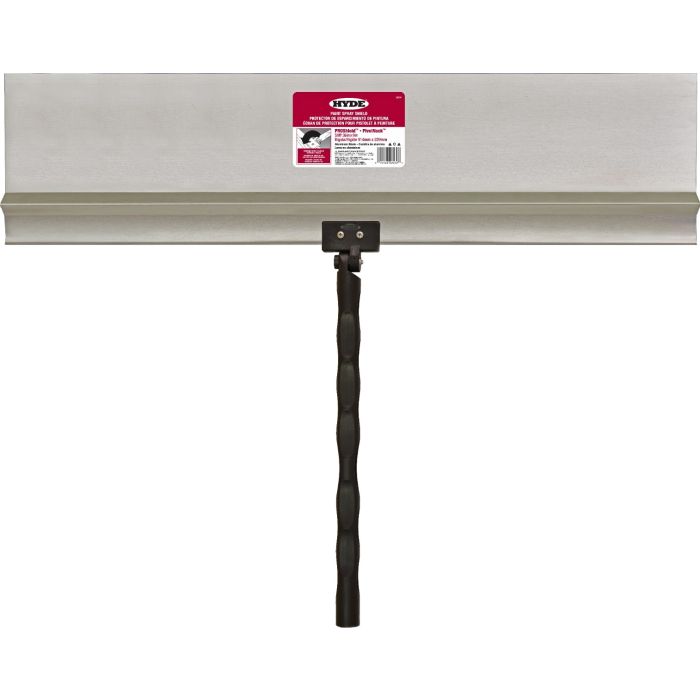 Hyde 36" x 9" Aluminum Rigid Spray Shield w/ Pivot Neck & 18" Handle