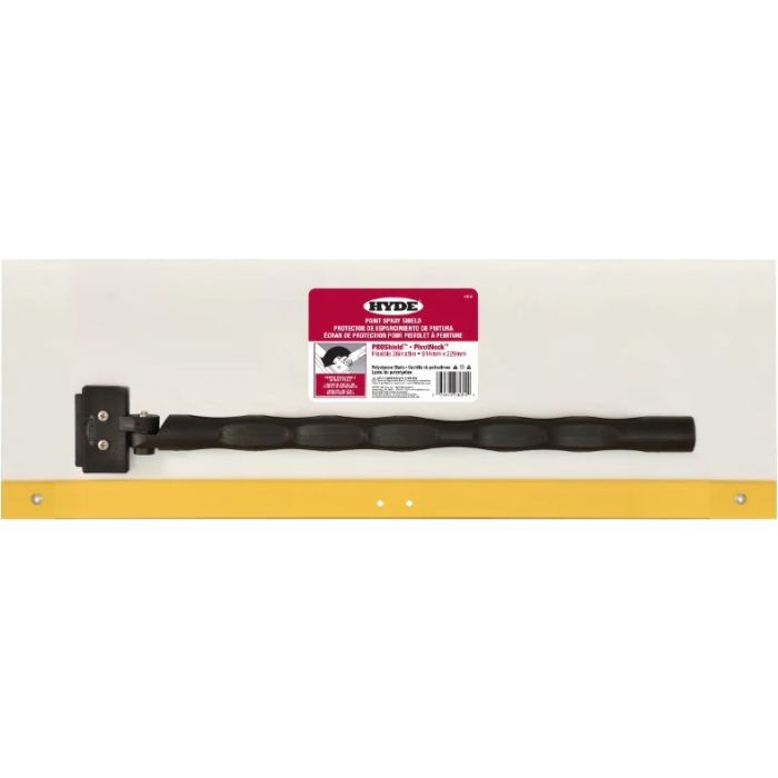 Hyde 24" x 9" Hi-Impact Poly Spray Shield w/ Pivot Neck & 18" Handle
