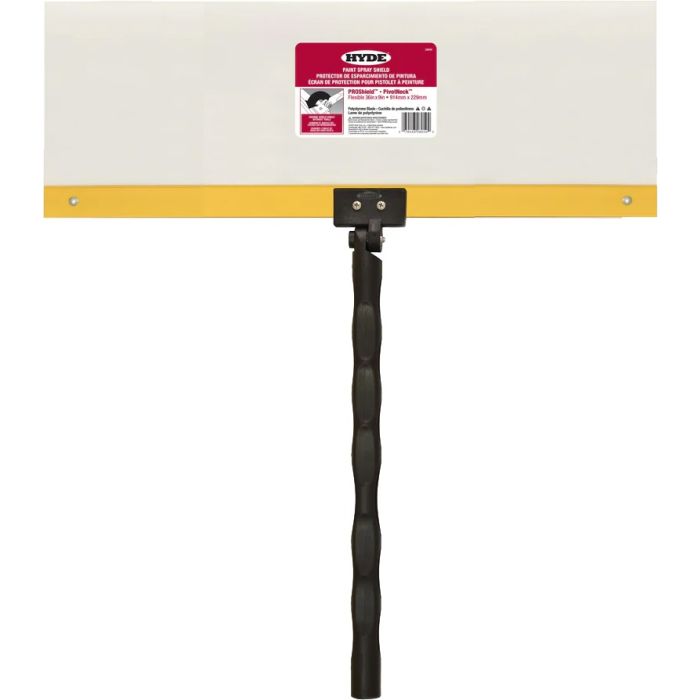 Hyde 24" x 9" Hi-Impact Poly Spray Shield w/ Pivot Neck & 18" Handle