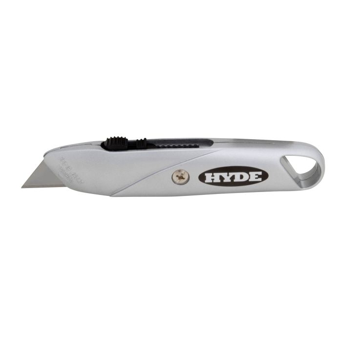 Hyde Silver Top Slide Utility Knife Diecast Zinc Alloy w/ 1 Blade