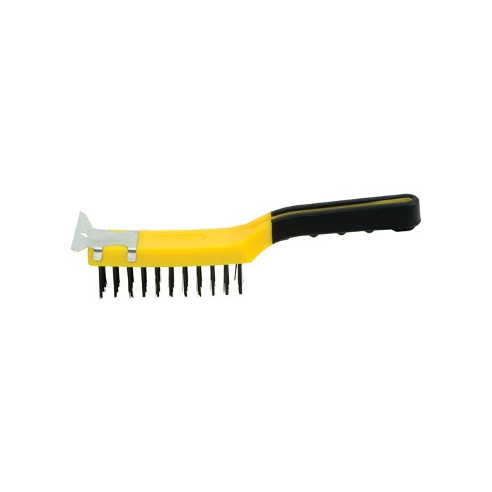 Hyde 4 x 11 Straight Row Wire Brush w/ Scraper