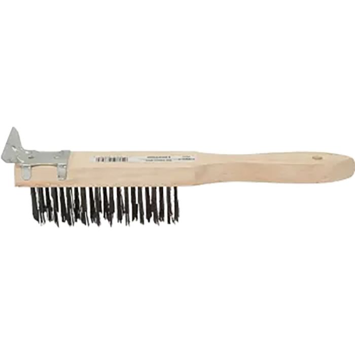 Hyde 4 x 11 Wood Wire Brush w/ Scraper