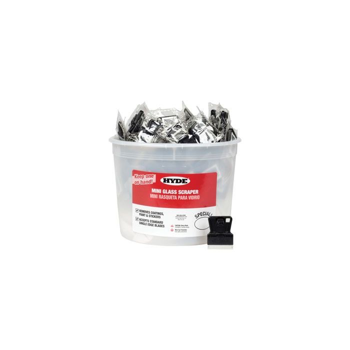 Hyde Mini Glass Scraper Uncarded Bucket (100 per Pack)