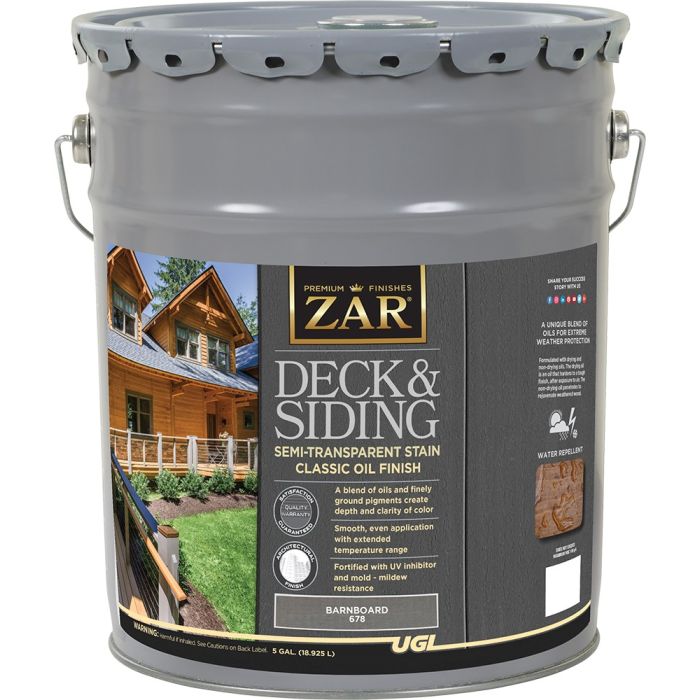 ZAR Classic Semi-Transparent Oil Finish Deck and Siding Stains