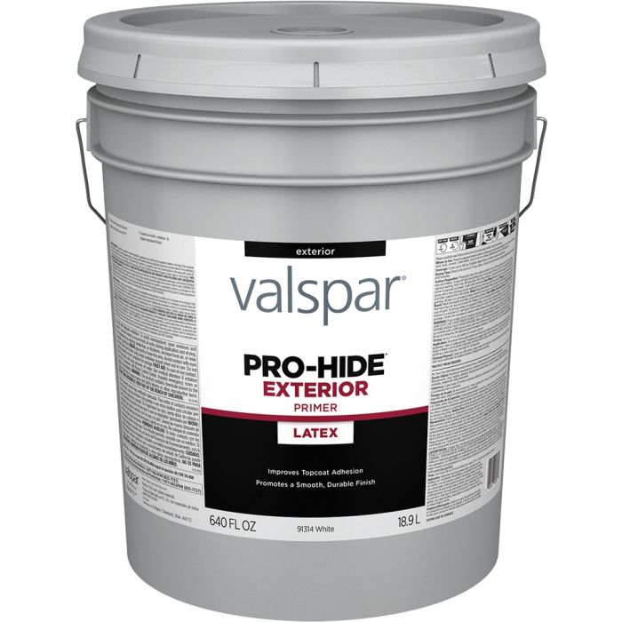 Valspar 5gal White Finish Pro-Hide Exterior Latex Primer