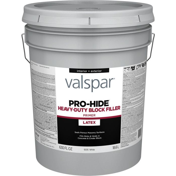 Valspar 5gal White Pro-Hide Interior/Exterior Heavy Duty Latex Blockfiller