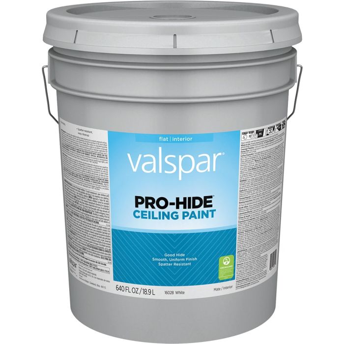 Valspar 5gal Flat Finish White Pro-Hide Ceiling Paint